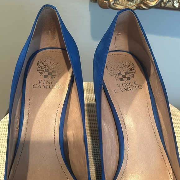 Vince Camuto Torva size 10 blue suede leather - Picture 2 of 8